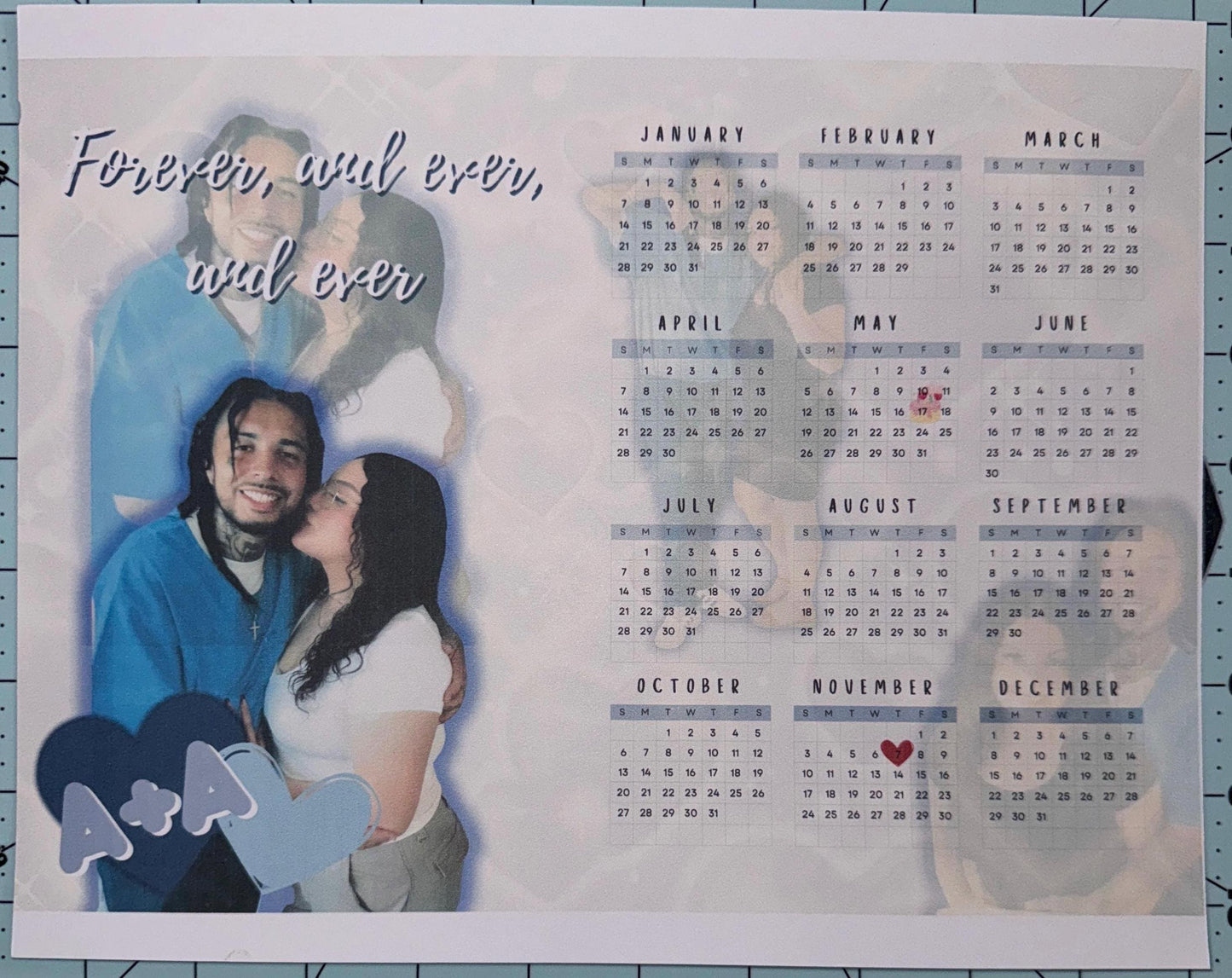 Custom calendar Yearly ( You design)
