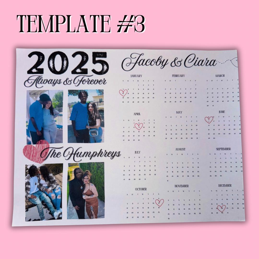 Simple 2025 Calendar