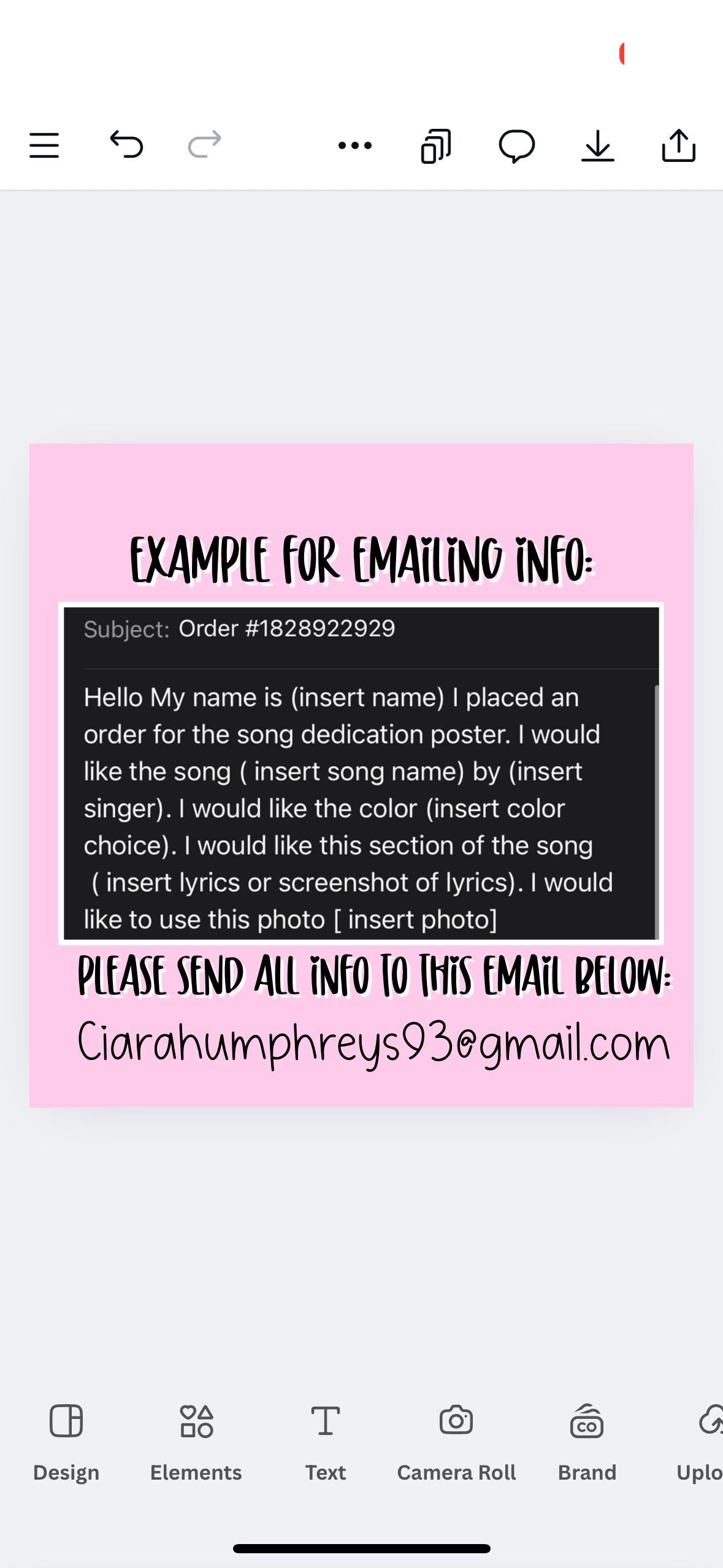 Song dedication card