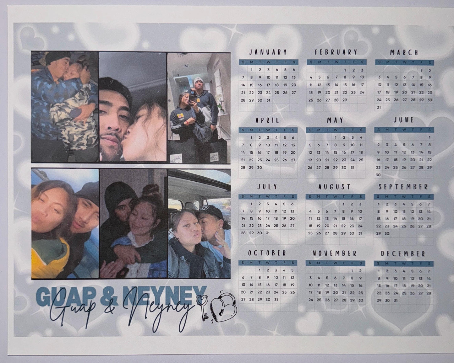 Custom calendar Yearly ( You design)