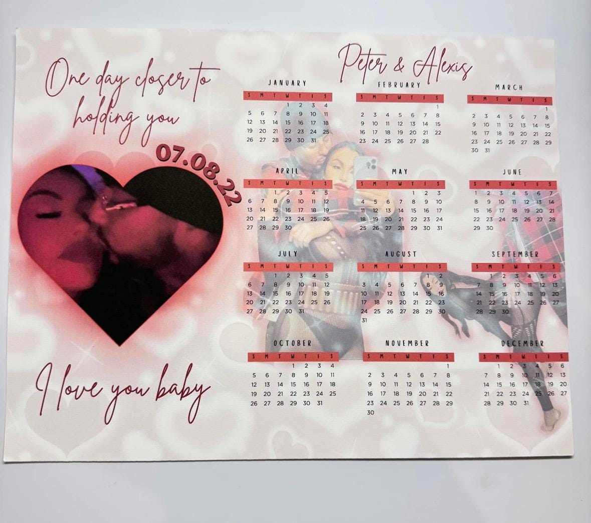 Custom calendar Yearly ( You design)