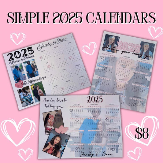 Simple 2025 Calendar