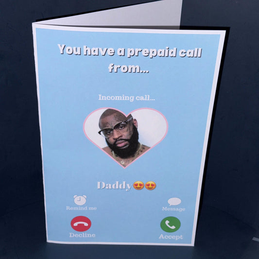You have a prepaid call from (card)