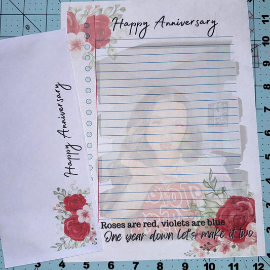 Roses are red violets are blue aniversary (Stationery Set)