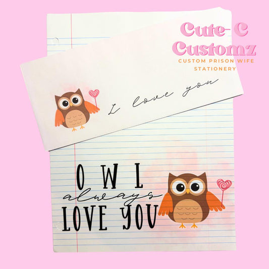 Owl always love you writing set