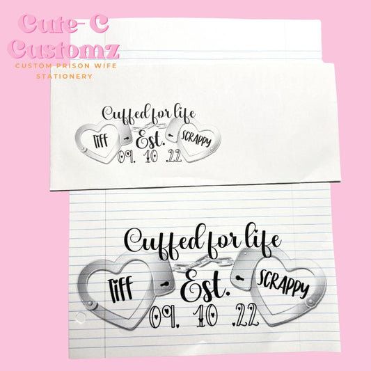 Cuffed for life writing set