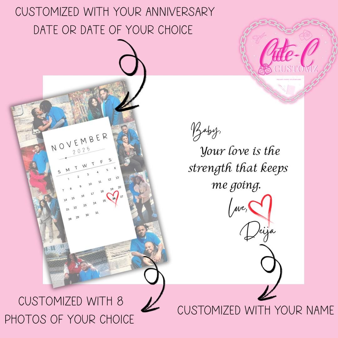 Custom Anniversary Date card