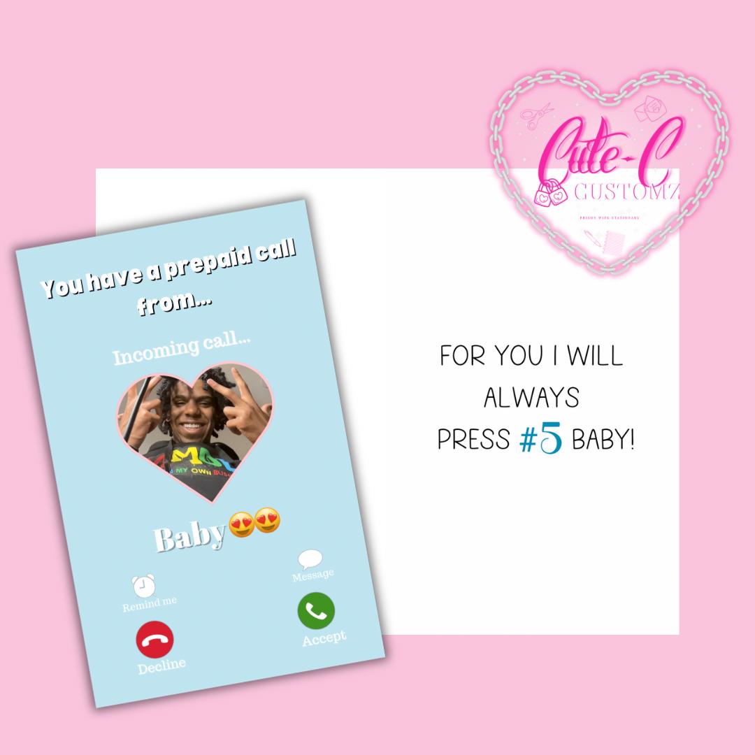 You have a prepaid call from (card)