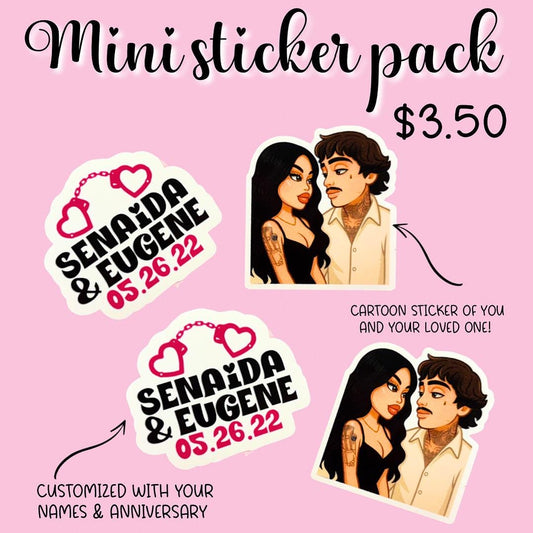 Mini Custom Stickers pack of 4