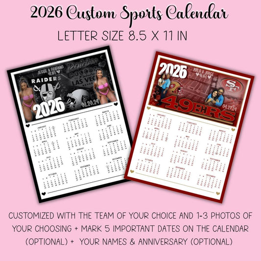 2026 Sports Custom Calendar