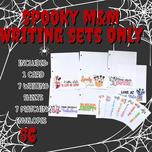 Spooky M & M Writing Sets Only