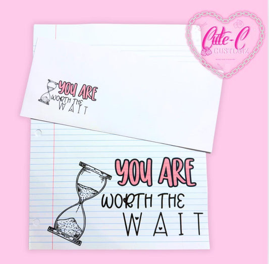 Worth The Wait writing set