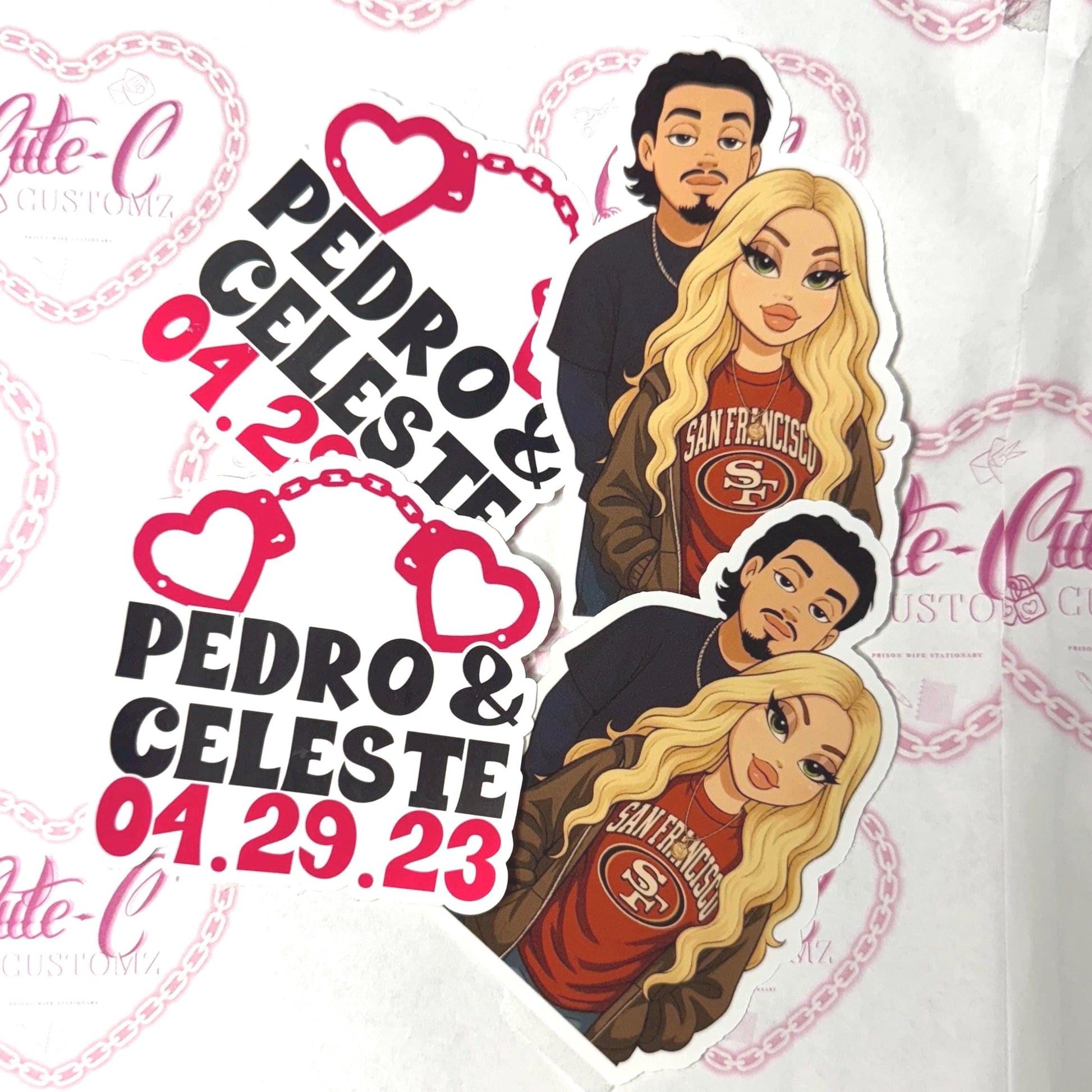 Mini Custom Stickers pack of 4