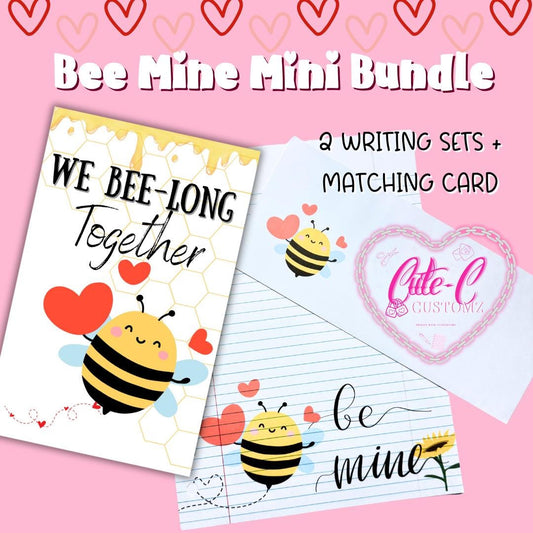 Bee Mine Mini Vday Stationery Bundle