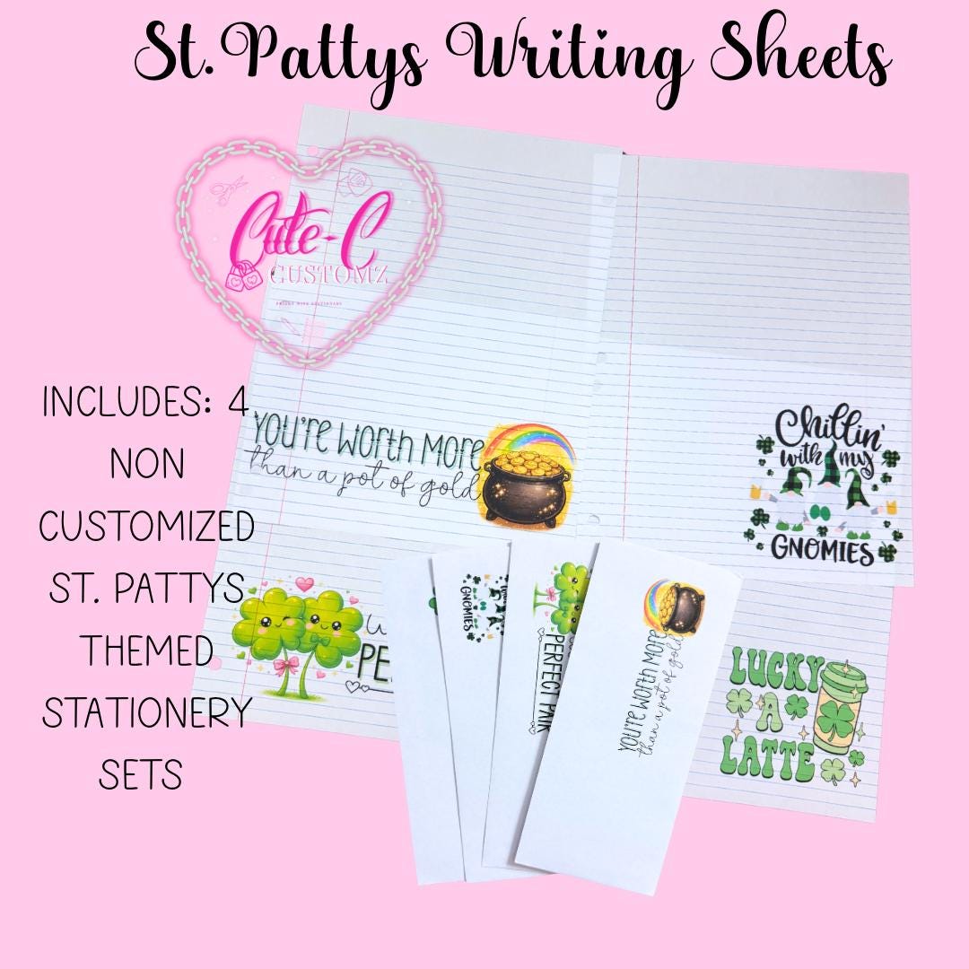 St.Pattys Writing Sets
